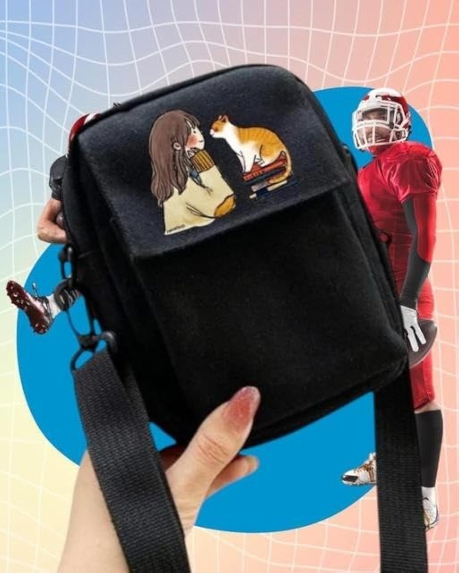 Unisex Canvas Messenger Bag, Crossbody Sling Bag
